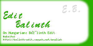 edit balinth business card